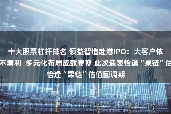 十大股票杠杆排名 领益智造赴港IPO:大客户依赖下增收不增利 多元化布局成效寥寥 此次递表恰逢“果链”估值回调期